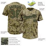 Personalized Salute To Service Camo Olive-Black Unisex Two-Button Softball Jersey Personalized Camo Olive-Black Salute To