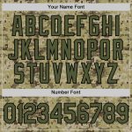 Personalized Salute To Service Camo Olive-Black Unisex Two-Button Softball Jersey Personalized Camo Olive-Black Salute To