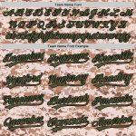 Personalized Camo Olive Black Softball Jersey Unisex Salute To Service Two-Button Personalized Camo Olive-Black Salute To