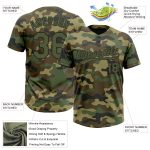 Custom Name and Number Camo Olive-Black Salute To Service Softball Jersey Unisex Two-Button Personalized Camo Olive-Black