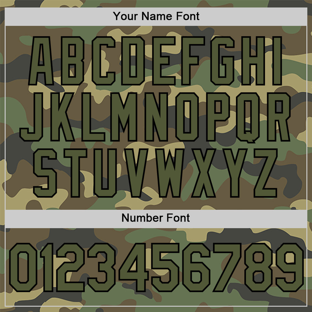 Personalized Camo Olive-Black Salute To Service Two-Button Unisex Softball Jersey Team Custom Name and Number Custom Name and Number Camo Olive-Black Salute To Service Softball Jersey Unisex Two-Button Personalized Camo Olive-Black - Image 5