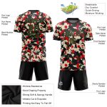 Camo Olive-Black Soccer Jersey, Personalized Salute To Service Uniform Personalized Camo Olive-Black Sublimation Salute To