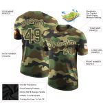 Personalized Camo T-Shirt with Custom Name and Number for Salute to Service - Olive-City Cream Performance Tee Personalized