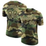 Personalized Camo T-Shirt with Custom Name and Number for Salute to Service - Olive-City Cream Performance Tee Personalized