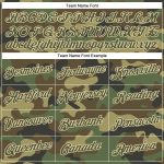 Personalized Camo T-Shirt with Custom Name and Number for Salute to Service - Olive-City Cream Performance Tee Personalized