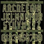 Custom Name and Number Camo 3D American Flag Performance T-Shirt - Olive-Cream Salute to Service Fashion Tee Personalized