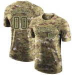 Personalized Salute To Service T-Shirt in Camo Olive-Cream - Performance Wear for Men Personalized Camo Olive-Cream Performance