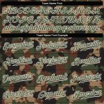 Personalized Camo Olive White Classic Woodland Baseball Jersey Salute to Service 2 Personalized Camo Olive-White Dark Classic
