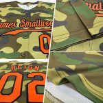 Personalized Camo Orange Black Baseball Jersey - Authentic Salute to Service Jersey Personalized Camo Orange-Black Authentic