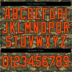 Personalized Camo Orange Black Baseball Jersey - Authentic Salute to Service Jersey Personalized Camo Orange-Black Authentic