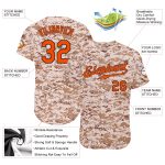 Custom Name Number Authentic Salute To Service Baseball Jersey Camo Orange-Black Team Personalized Personalized Camo Orange-Black