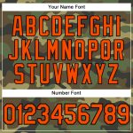 Custom Name and Number Camo T-Shirt | Orange-Black Performance Salute to Service Personalized Camo Orange-Black Performance