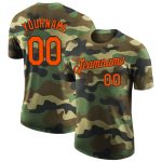 Custom Name and Number Camo T-Shirt | Orange-Black Performance Salute to Service Personalized Camo Orange-Black Performance