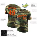 Custom Name and Number Camo T-Shirt | Orange-Black Performance Salute to Service Personalized Camo Orange-Black Performance