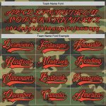Custom Name Number Hockey Jersey - Personalized Camo Orange-Black Salute To Service Team Jersey Personalized Camo Orange-Black