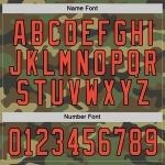 Custom Name Number Hockey Jersey - Personalized Camo Orange-Black Salute To Service Team Jersey Personalized Camo Orange-Black