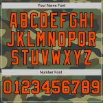 Custom Name Number Authentic Camo Orange Cream-Black Pinstripe Baseball Jersey - Salute To Service Personalized Camo Orange