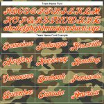 Custom Name and Number Camo T-Shirt - Orange and White Performance Salute to Service Design Personalized Camo Orange-White