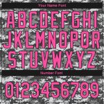Breast Cancer Awareness Custom Baseball Jersey for Women - Personalized 3D Camo Pink-Black with Name and Number Personalized