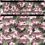 Personalized Camo Pink Black Hibiscus Flower 3D Bomber Varsity Jacket Salute to Service Personalized Camo Pink-Black Hibiscus