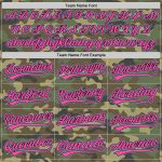 Custom Name Number Personalized Camo Softball Jersey Unisex Salute to Service Pink Black Light Blue Two-Button Personalized