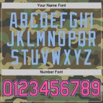 Custom Name Number Personalized Camo Softball Jersey Unisex Salute to Service Pink Black Light Blue Two-Button Personalized