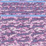 Personalized Camouflage Golf Polo Shirt - Pink Light Blue Performance Salute to Service Personalized Camo Pink-Light Blue