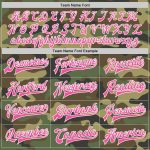 Custom Name & Number Pink-White Camo Bomber Varsity Letterman Salute to Service Jacket Personalized Camo Pink-White Bomber