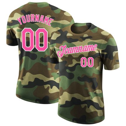 Camo Pink-White Personalized Performance T-Shirt for Salute to Service Personalized Camo Pink-White Performance Salute To