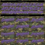 Personalized Camo Baseball Jersey in Purple and Black - Authentic Salute to Service Personalized Camo Purple-Black Authentic