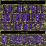 Personalized Camo Baseball Jersey in Purple and Black - Authentic Salute to Service Personalized Camo Purple-Black Authentic