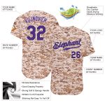 Personalized Camo Purple Black Authentic Salute To Service Jersey Custom Name Number Baseball Jersey Personalized Camo Purple-Black
