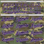 Camo Purple-Black Personalized Bomber Jacket Full-Snap Varsity Letterman Salute to Service Personalized Camo Purple-Black