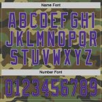 Custom Camo Purple Black Hockey Jersey - Salute to Service Design Personalized Camo Purple-Black Salute To Service Hockey