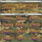 Personalized Purple Gold Camo Hockey Jersey for Salute to Service Fans Personalized Camo Purple-Gold Salute To Service Hockey