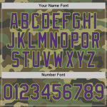 Custom Name and Number Personalized Camo Purple Neon Green Softball Jersey Unisex Salute to Service Two-Button Personalized