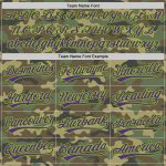 Custom Name and Number Personalized Camo Purple Neon Green Softball Jersey Unisex Salute to Service Two-Button Personalized