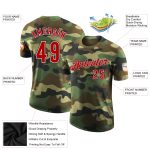 Personalized Camo Red Black T-Shirt - Salute to Service Performance Tee Personalized Camo Red-Black Performance Salute To