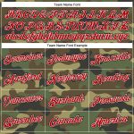 Custom Name and Number Red-Black Camo Performance T-Shirt for Salute to Service Team Personalized Camo Red-Black Performance