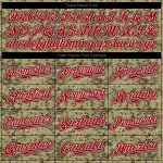 Personalized Camo Baseball Jersey Salute to Service Red-Black, Unique Athletic Wear for Fans, Customizable Style Personalized