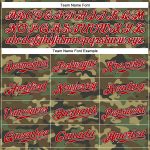 Personalized Camo Baseball Jersey Red-Black Salute to Service Size 3 Personalized Camo Red-Black Salute To Service Baseball