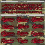 Camo Hockey Jersey - Personalized Red-Black Salute To Service Style Personalized Camo Red-Black Salute To Service Hockey