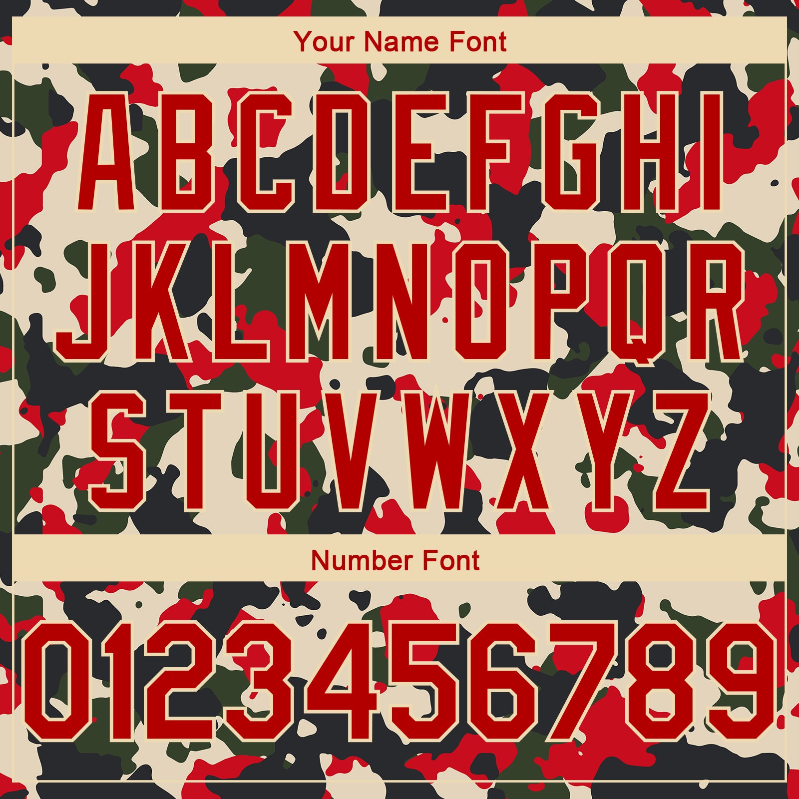 Personalized Camo Basketball Jersey - Red-Cream 3D Salute To Service Personalized Camo Red-Cream 3D Salute To Service Basketball - Image 5