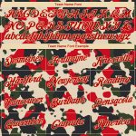 Personalized Camo Basketball Jersey - Red-Cream 3D Salute To Service Personalized Camo Red-Cream 3D Salute To Service Basketball