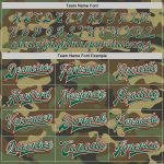 Personalized Red-Kelly Green Camo Jacket for Men, Full-Snap Varsity Letterman Salute to Service Bomber Personalized Camo