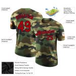 Personalized Camo T-Shirt for Veterans - Red-Navy Performance Salute to Service Personalized Camo Red-Navy Performance Salute