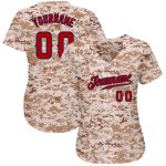 Personalized Camo Jersey Red-Navy Salute To Service Baseball Jersey Personalized Camo Red-Navy Salute To Service Baseball