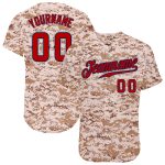 Personalized Camo Jersey Red-Navy Salute To Service Baseball Jersey Personalized Camo Red-Navy Salute To Service Baseball