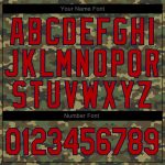 Personalized Red Navy Camo Salute to Service Baseball Jersey - Custom Jersey 3 Personalized Camo Red-Navy Salute To Service