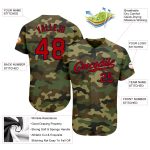 Personalized Red Navy Camo Salute to Service Baseball Jersey - Custom Jersey 3 Personalized Camo Red-Navy Salute To Service